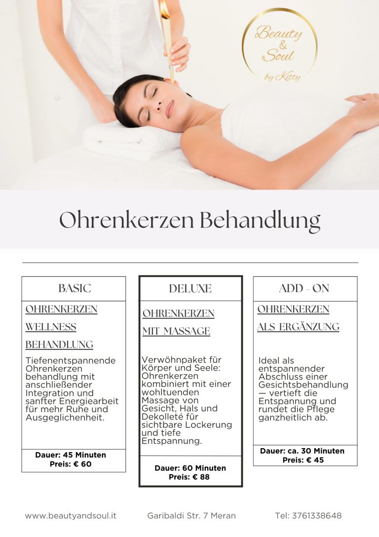 Ohrenkerzen behandlung meran welness behandlung